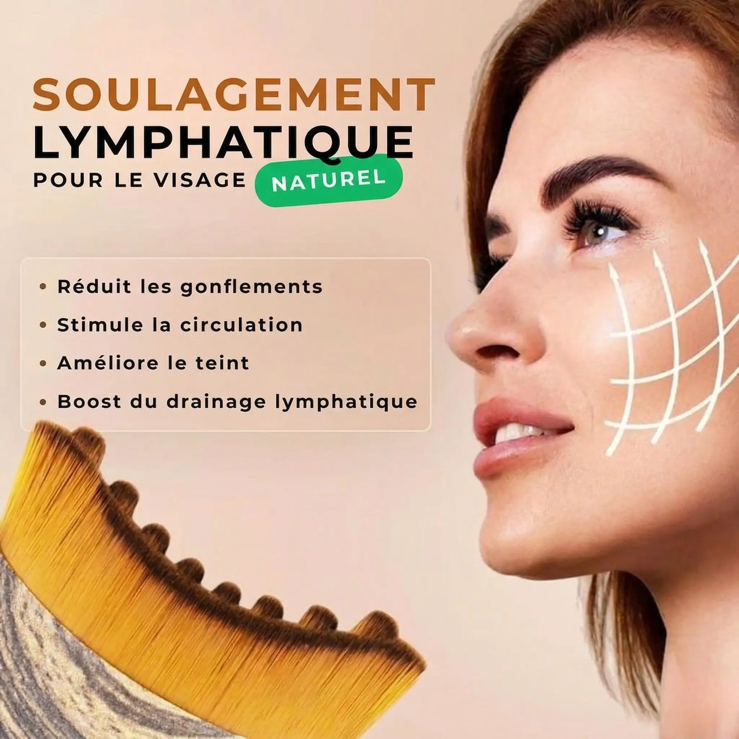 Brosse de massage lympathique