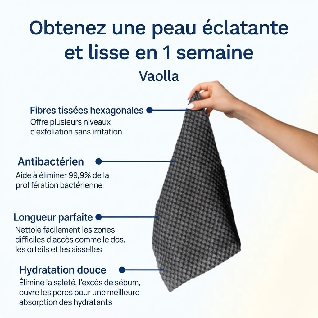 Vaolla — Gant de Douche Exfoliant Antibactérien