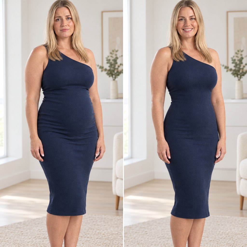 Avant / après en robe